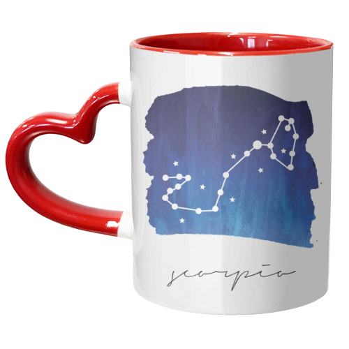 Scorpio Zodiac Constellation - unique mug by Toni Scott
