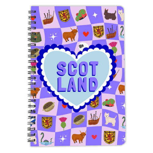 Scotland Heart - personalised A4, A5, A6 notebook by Lilly Rose