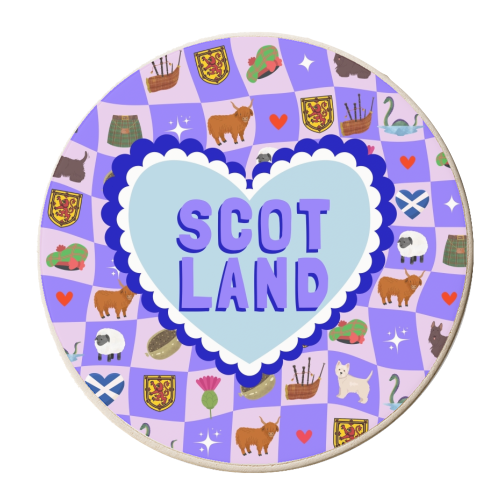 Scotland Heart - personalised beer coaster by Lilly Rose