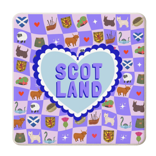 Scotland Heart - personalised beer coaster by Lilly Rose