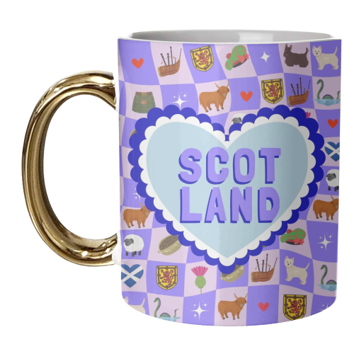 Scotland Heart - unique mug by Lilly Rose