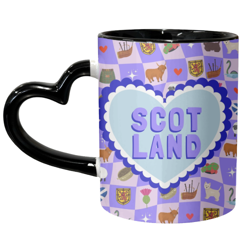 Scotland Heart - unique mug by Lilly Rose