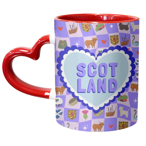 Scotland Heart - unique mug by Lilly Rose