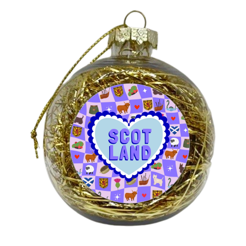 Scotland Heart - xmas bauble by Lilly Rose