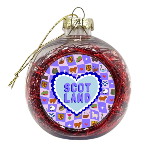 Scotland Heart - xmas bauble by Lilly Rose