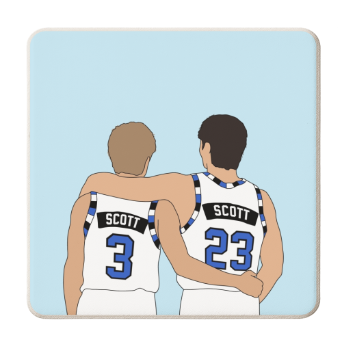 Scott brothers - personalised beer coaster by The Girl Next Draw