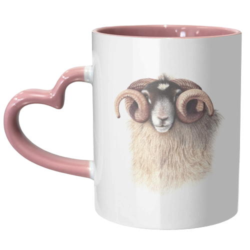 Scottish Blackface Sheep - unique mug by She Walks She Paints