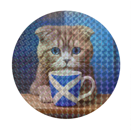 Scottish Fold Cat - Circle Sticker by AP