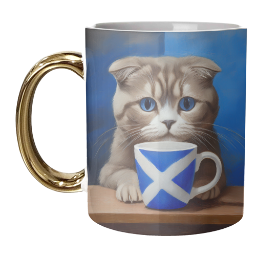 Scottish Fold Cat - unique mug by AP