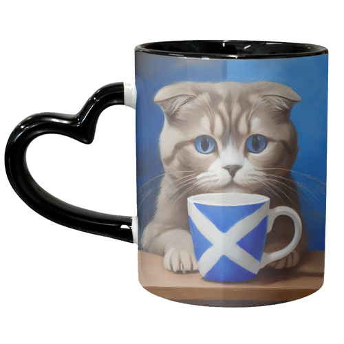 Scottish Fold Cat - unique mug by AP