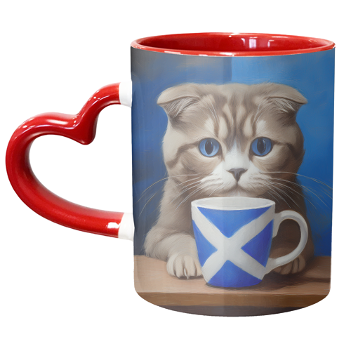 Scottish Fold Cat - unique mug by AP