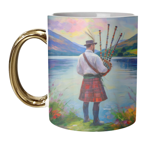 Scottish Piper - unique mug by AP