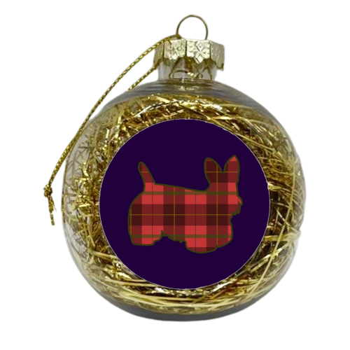 Scotty - Reverse - xmas bauble by Kitty & Rex Designs