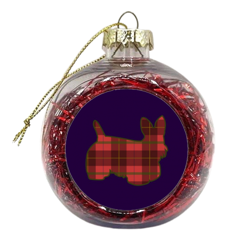 Scotty - Reverse - xmas bauble by Kitty & Rex Designs