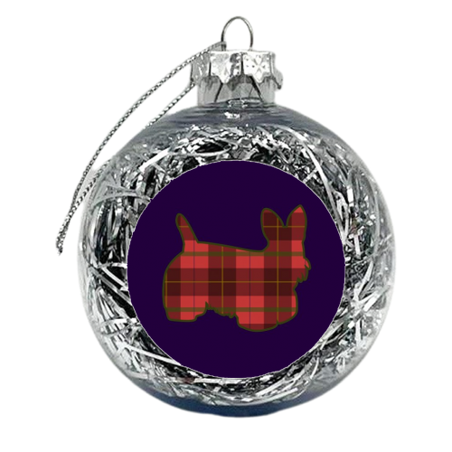 Scotty - Reverse - xmas bauble by Kitty & Rex Designs