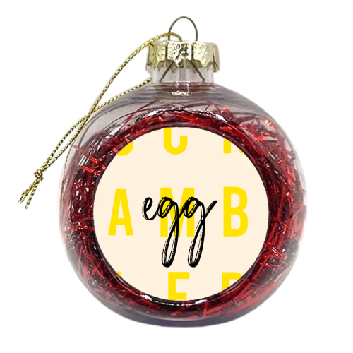 Scrambled Egg - xmas bauble by Pink and Pip