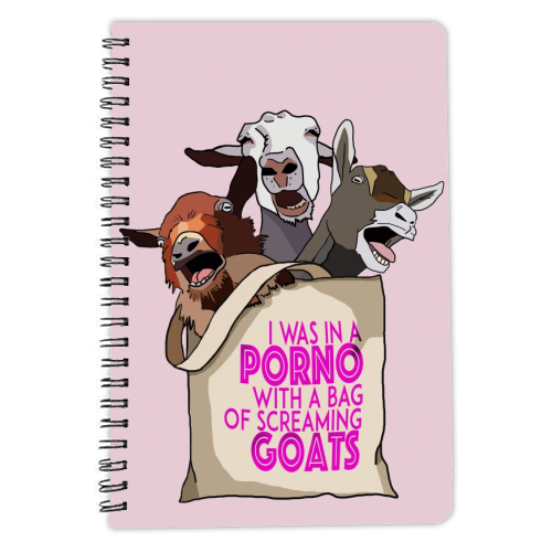 Screaming Goats - personalised A4, A5, A6 notebook by Hannah Hill