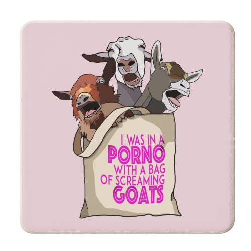 Screaming Goats - personalised beer coaster by Hannah Hill