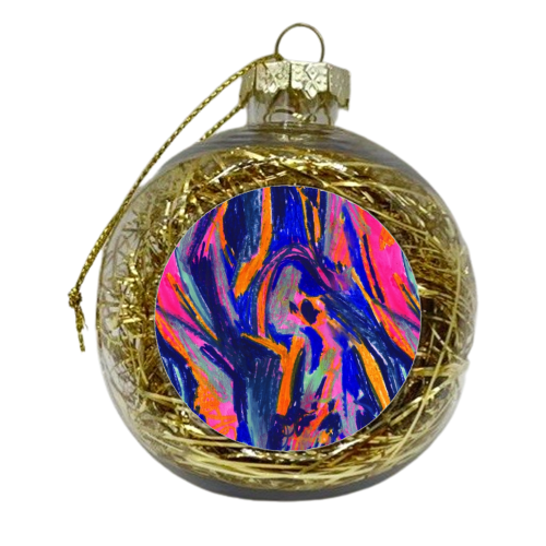 Scribble Blue - xmas bauble by Paige Cavill