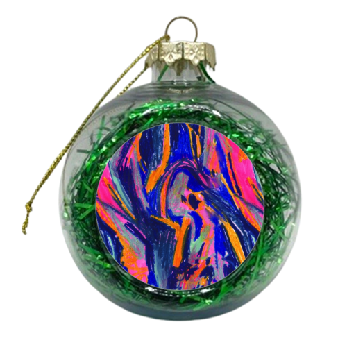Scribble Blue - xmas bauble by Paige Cavill