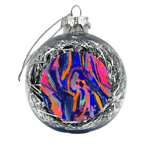 Scribble Blue - xmas bauble by Paige Cavill