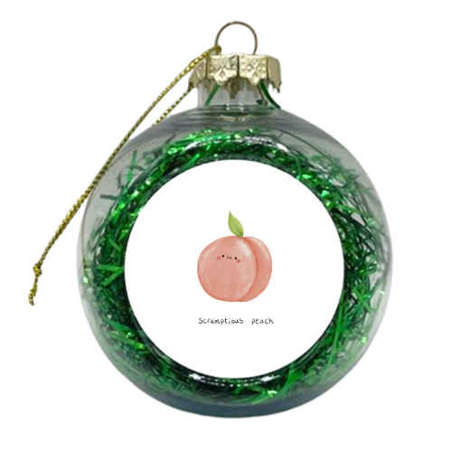 Scrumptious Peach - xmas bauble by Ellie Bednall