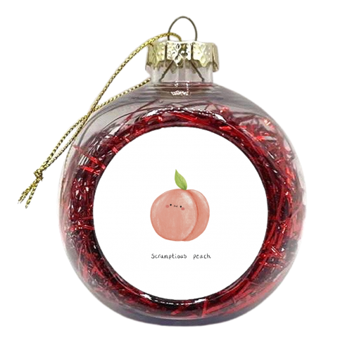 Scrumptious Peach - xmas bauble by Ellie Bednall