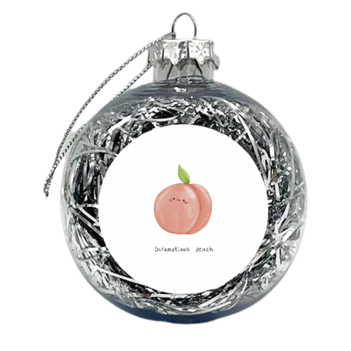 Scrumptious Peach - xmas bauble by Ellie Bednall