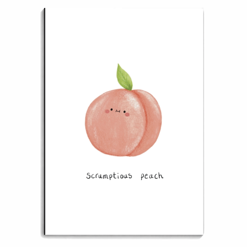 Scrumptious Peach - personalised A4, A5, A6 notebook by Ellie Bednall