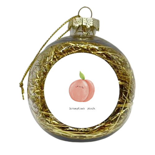 Scrumptious Peach - xmas bauble by Ellie Bednall