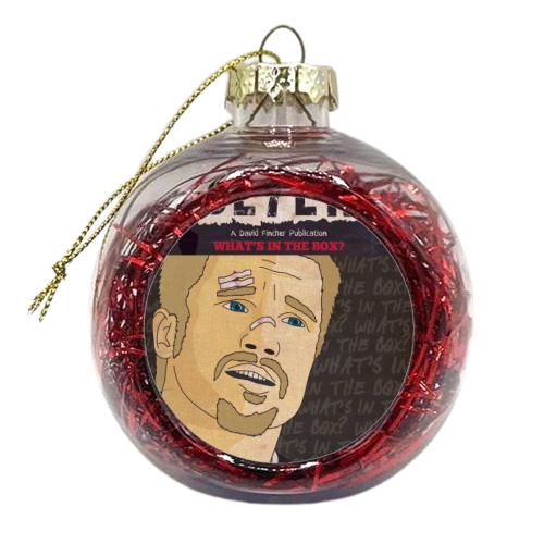 Se7en Comic Book Poster - xmas bauble by Shaun Baker