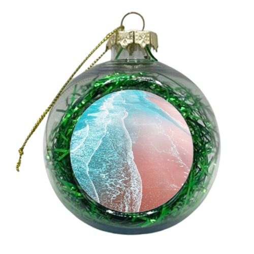 Sea Blue and Rose Gold - xmas bauble by Uma Prabhakar Gokhale
