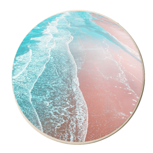 Sea Blue and Rose Gold - personalised beer coaster by Uma Prabhakar Gokhale