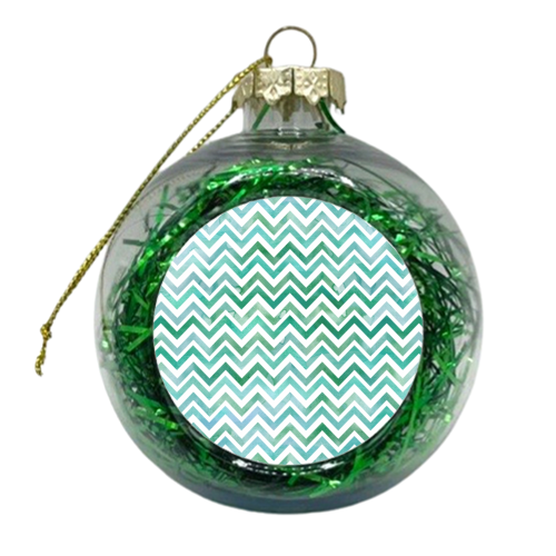Sea Chevron - xmas bauble by Natasha Troy