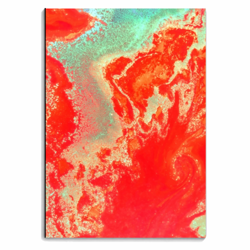 Sea Green + Coral - personalised A4, A5, A6 notebook by Uma Prabhakar Gokhale