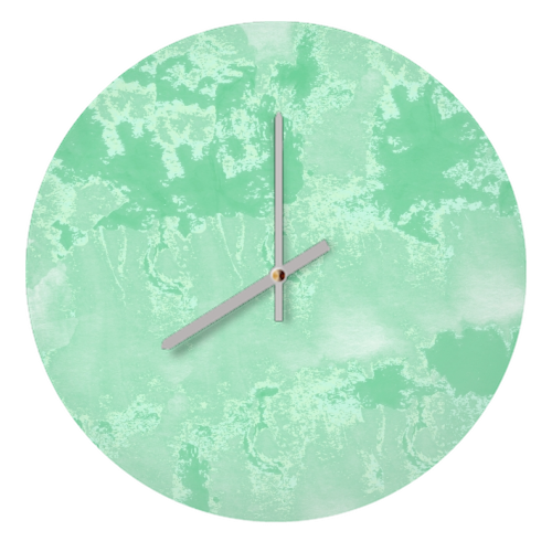 Sea Green Summer - quirky wall clock by Uma Prabhakar Gokhale