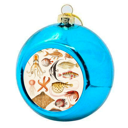 Sea Life Collection - colourful christmas bauble by Gal Design