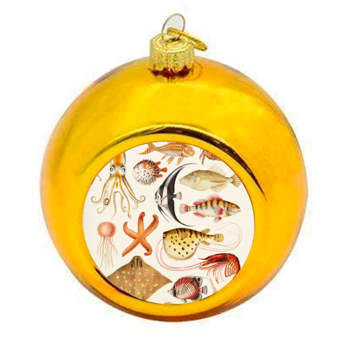 Sea Life Collection - colourful christmas bauble by Gal Design