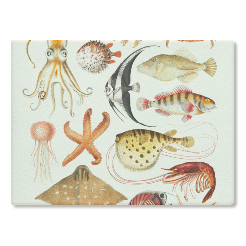 Sea Life Collection - glass chopping board by Gal Design