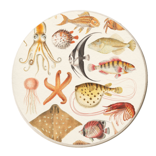 Sea Life Collection - personalised beer coaster by Gal Design