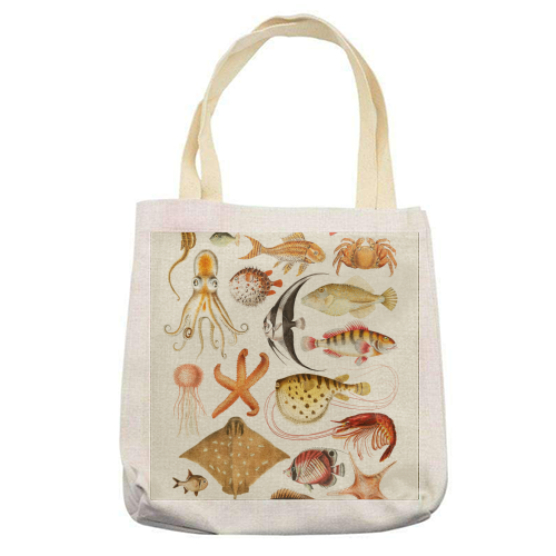 Sea Life Collection - printed canvas tote bag by Gal Design