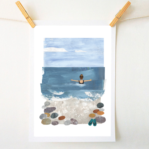 Sea Swimmer - A1 - A4 art print by Christina Carpenter