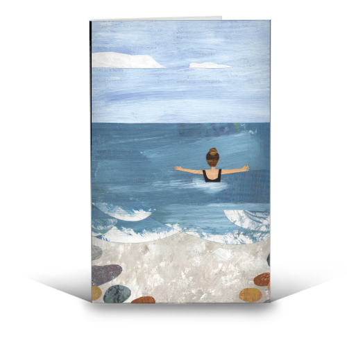 Sea Swimmer - funny greeting card by Christina Carpenter
