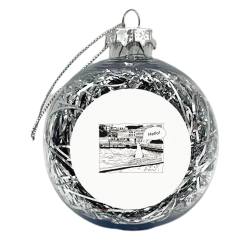 Seagull Hello! - xmas bauble by Aleshka K
