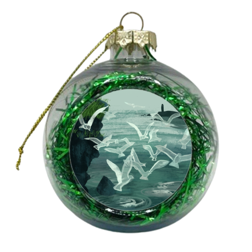 SeaGulls - xmas bauble by Louise Hubbard