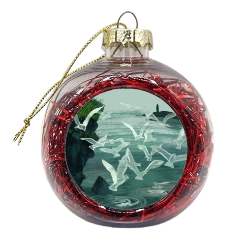 SeaGulls - xmas bauble by Louise Hubbard