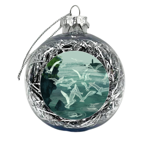 SeaGulls - xmas bauble by Louise Hubbard