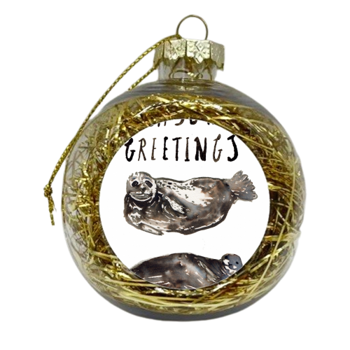 Seals - xmas bauble by Ali Hunter