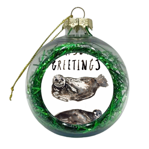 Seals - xmas bauble by Ali Hunter