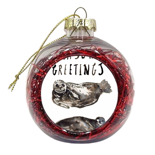 Seals - xmas bauble by Ali Hunter
